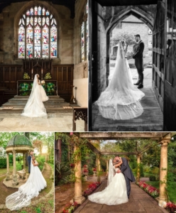 selection of beautiful bridal veil photos
