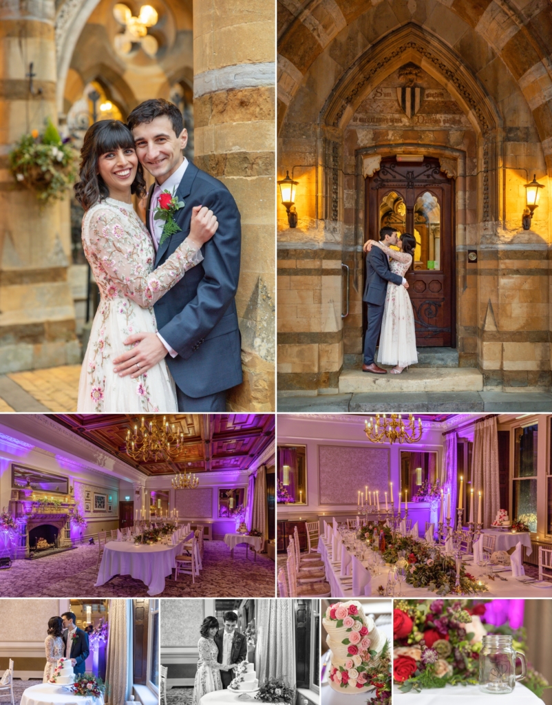 beautiful wedding decor at Ettington Park Hotel