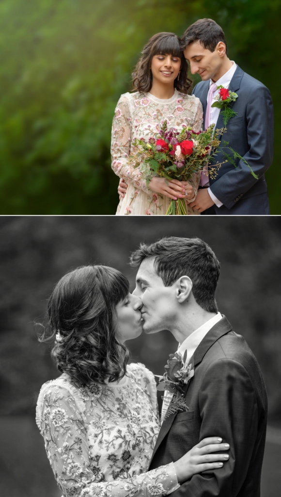 Romanic images of a bride & groom Ettington Park Hotel